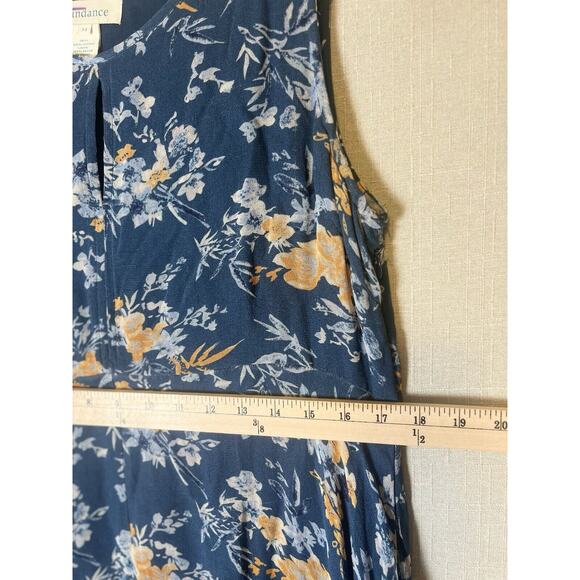 Sundance Blue On The Breeze Floral Print Viscose Sleeveless Maxi Dress Size 14 - Picture 5 of 12
